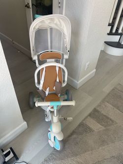 Baby Toddler Tricycle with Canopy and Push Handle
