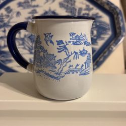 Blue Willow Tiny Creamer Measures 3 1/2 Inches Tall By 4 Inches Wide