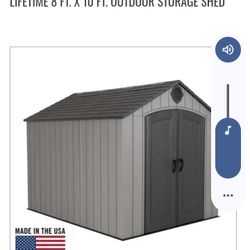 LIFETIME 8  x  10 Premium Vinyl Shed $1299  Delivered And Set Up