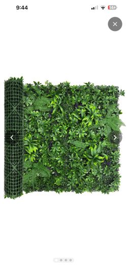 Artificial Boxwood Grass Wall Roll: 40"x120"(33.5 SQFT) UV Protected Fake Ivy Privacy Hedge Screen, Faux Leaves from Various Plants, Chain Link Fences
