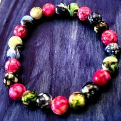 Acrylic Paint Beaded Bracelet 