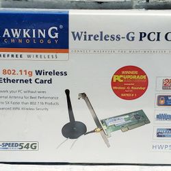 Hawking hechnology Wireless-G PCI Card HWP54G