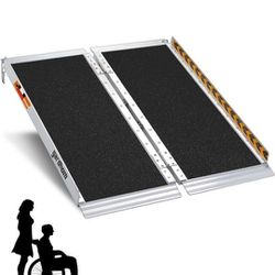 3FT Ramp Foldable 3'L x 31.3" W Wheelchair Ramp Folding Handicap Ramp