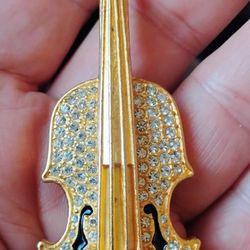 Rare Karl Langerfeld Brooch Zirconia Stones 