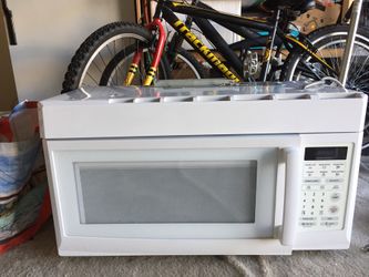 Large microwave with brackets