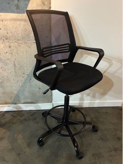 Black Drafting Office Chair