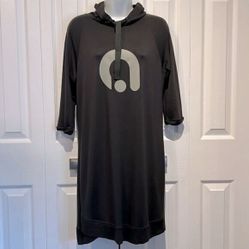 Hyba Charcoal Grey 3/4 Sleeve Hooded Tunic Dreas Size s