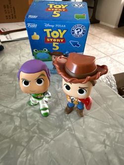 Funko Pixar Toy Story 5 Mystery Minis Woody and Buzz Lightyear.