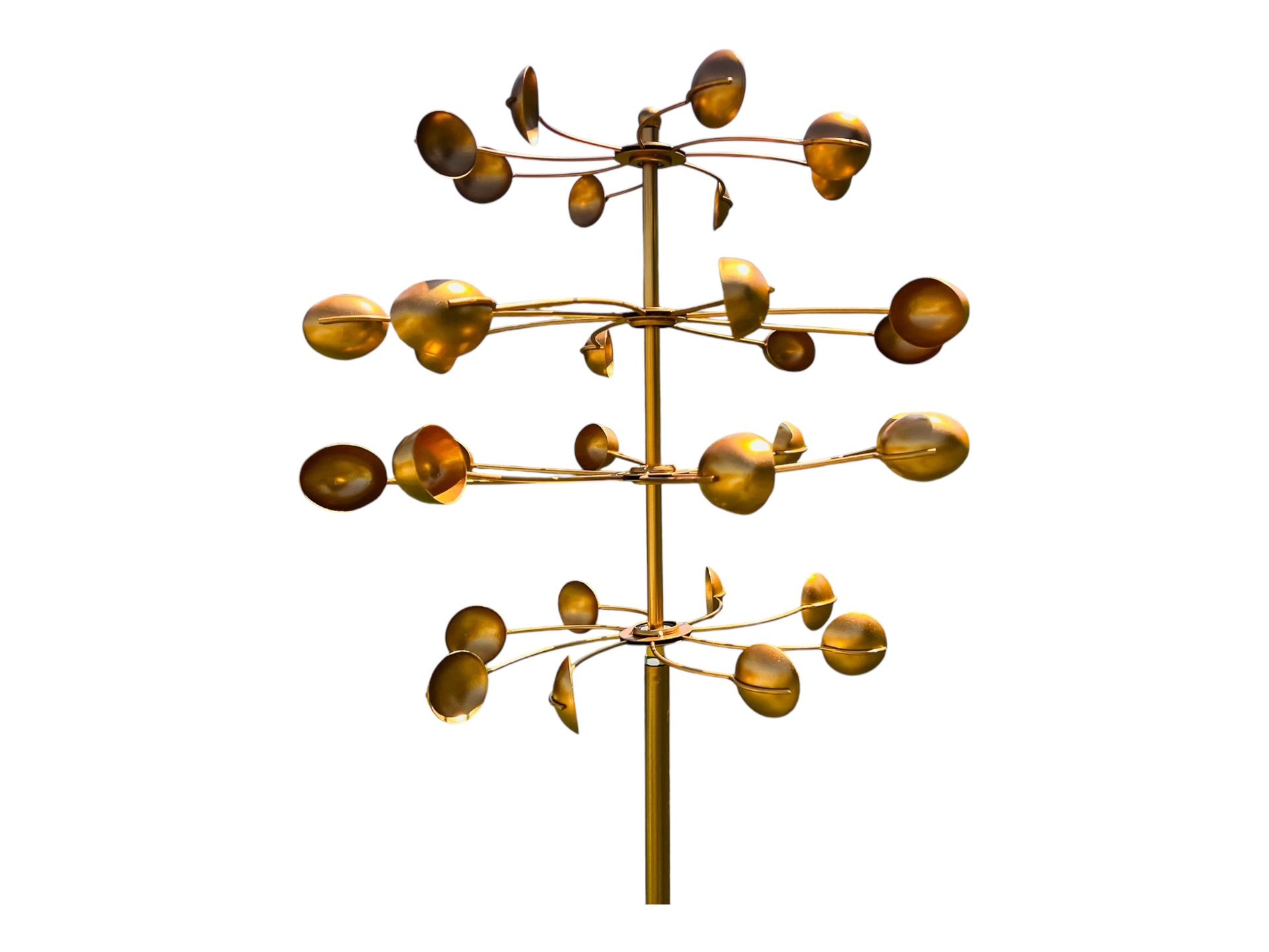 Outdoor Yard Decoration, Wind Sculpture,Kinetic Sculpture for Patio & Lawn, Rustic Metal Spinner, Weather-Resistant Design