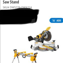 12’’ Dewalt Miter Saw, Stand And Leg Brackets. All Brand New And Still In The Box. Not Used.
