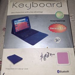 Samsung Galaxy Tab A 10.1'' Case Stand w Bluetooth Keyboard. $30