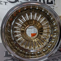 13x7 72 Spoke Straight Lace Gold Centers