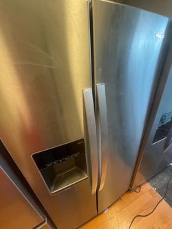 36 wide stainless steel Whirlpool side by side fridge for only $650