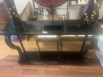 Black sofa table