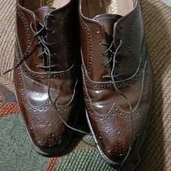Bostionian Oxford Classic Dress  Shoes Burgundy Men Pre-Owned Size  10.5 D/B