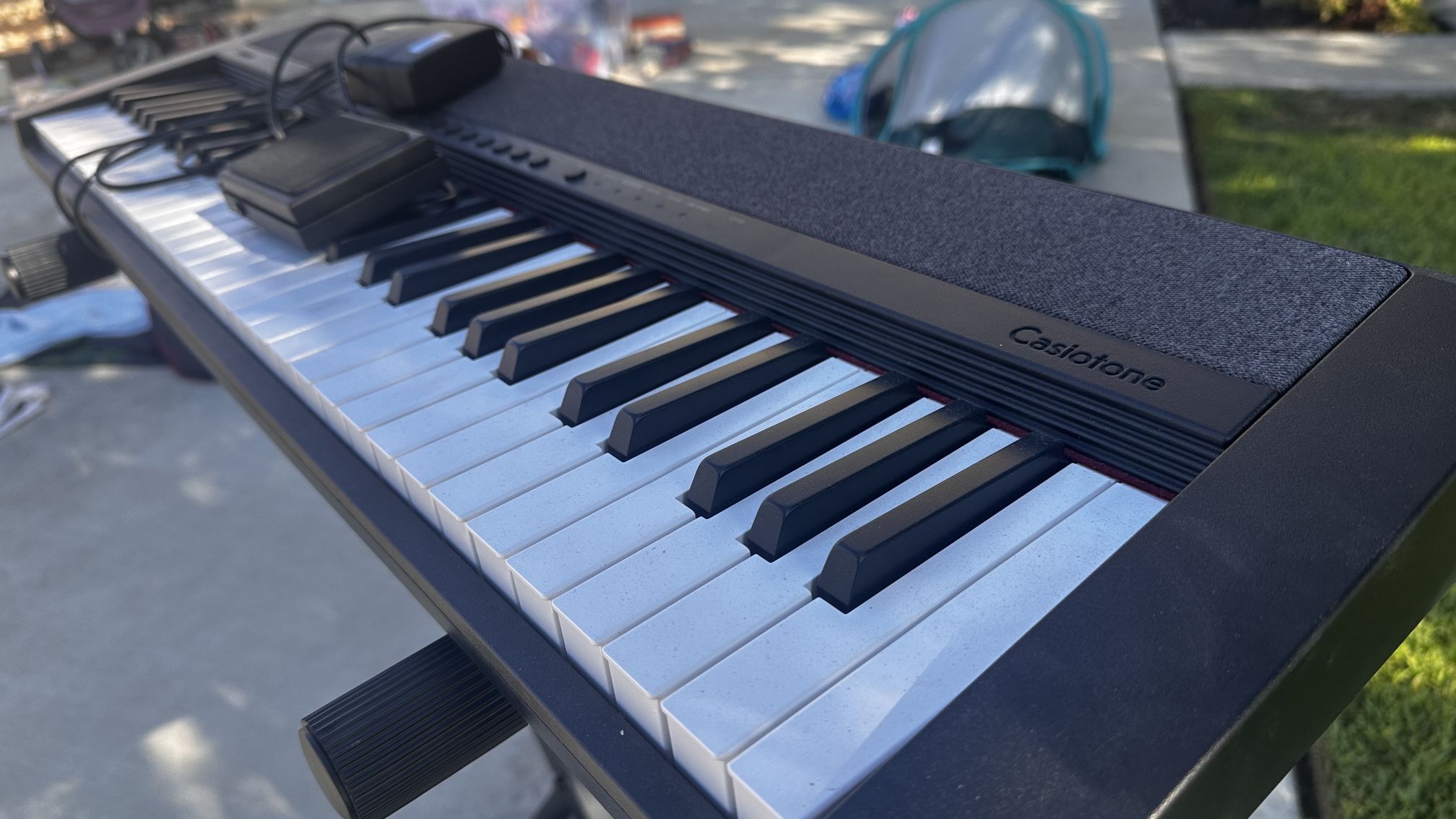Casio Keyboard With Stand Bench And Sustain Pedal Used One Time