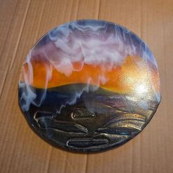Handmade Resin Sunset Art