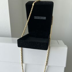 18K Solid Gold Rope Chain – 23 Inches, 7.79g – Elegant & Timeless Design