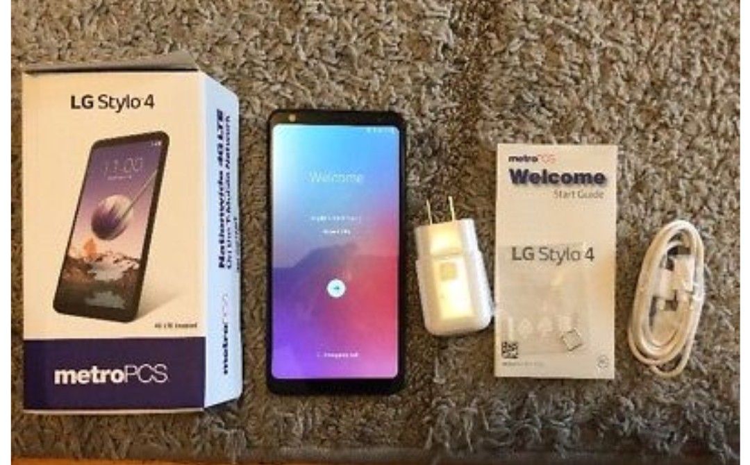 New metro pcs LG stylo 4 32gb black with box and extras