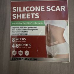 Silicone Scar Sheets (1.6”x 60” Roll-1.5M), Medical Grade Silicone Scar Tape Roll, Reusable Silicone Scar Strip, Professional Scar Removal Sheets for 