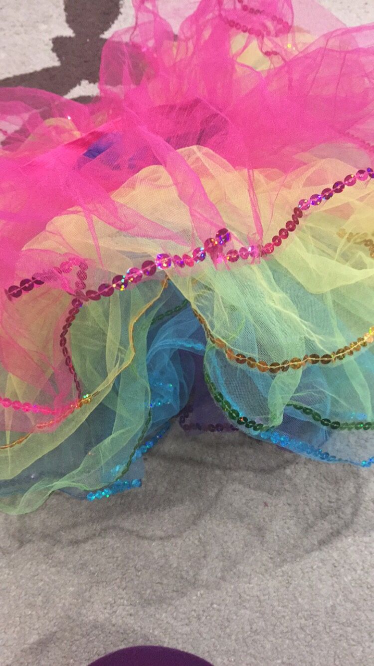 Girls rainbow reversible TuTu