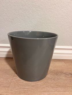 IKEA Citrusfrukt Glossy Gray Ceramic Planter