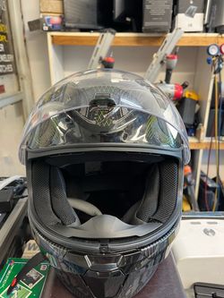Full-Face Motorcycle Helmet with Visor - size Large