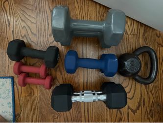 Weights - dumbells and kettlebells