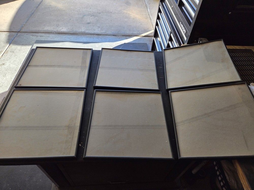 6 Record Album Frames With Glass