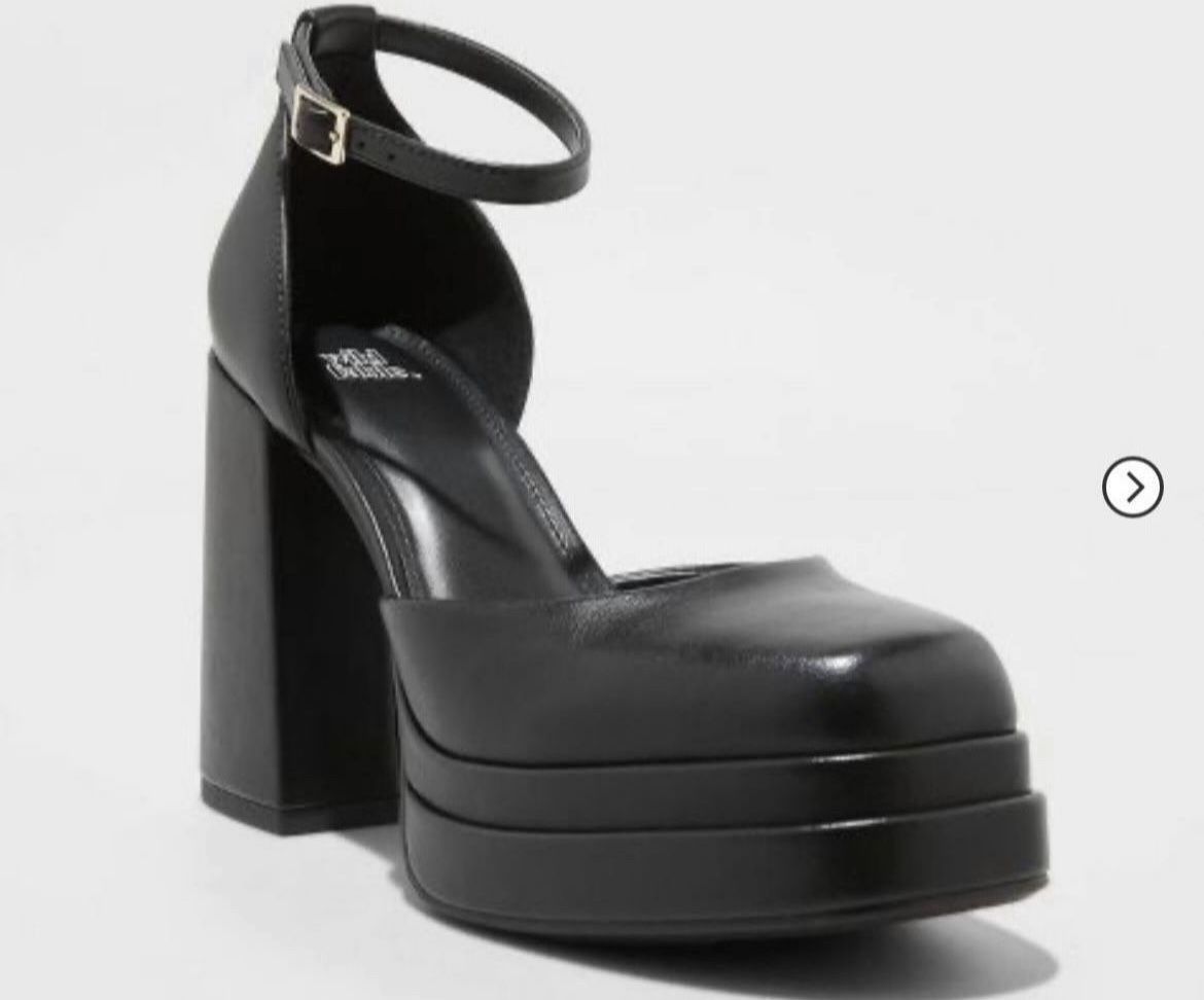 Women's Bianca Platform Pumps - Wild Fable Black Heels New 8.5 Women's New
