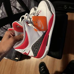 Fire Red 3s 