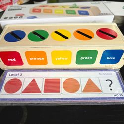 Shape and color activity box for learning toddler
