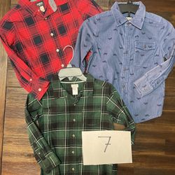 BOYS CARTER’S AND OSHKOSH FRANNEL SHIRT SIZE 7
