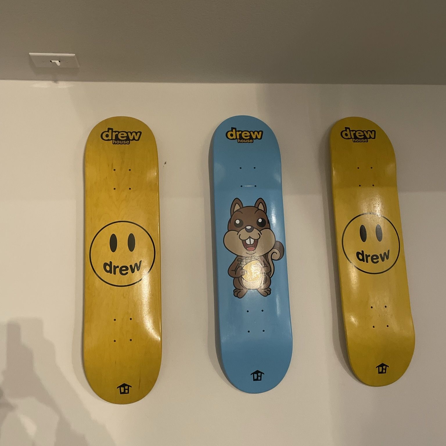Drew House x Bieber Yellow Mascot Skateboard Deck - Two