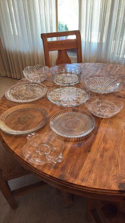 Various Crystal Platters, and Bowls $5.00 each
