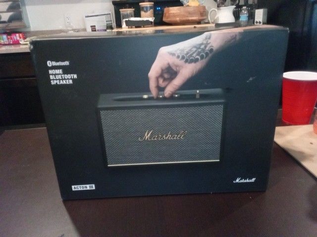 Brand New In Box Marshall Acton III Home Bluetooth Speaker