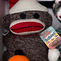 Classic Sock Monkey Babies Purple And Black