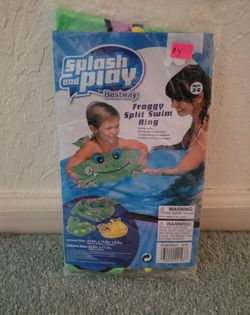 NEW...FROGGY SPLIT SWIM FLOAT FOR POOL...AGES 3-6