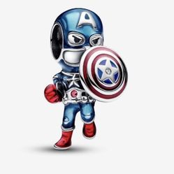Pandora Marvel The Avengers Captain America Charm Sterling silver gift