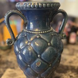 Large Blue Flower Pot Vase