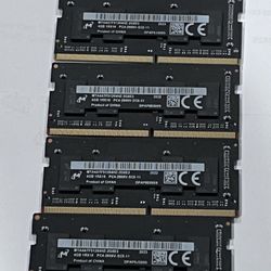 4GB 1Rx16 PC4-2667 DDR4 Ram (4 ea)