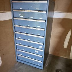 Lista 9 Drawer Industrial Storage Cabinet 28-1/2x28-1/4x59-1/2