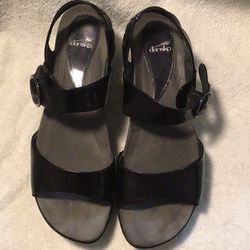 Dansko Brand Adele Sandal Size 39 Black Good Condition