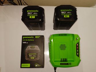 Greenworks 80V  Batteries and Charger