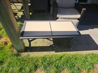 Outdoor Patio Coffee Table with Tile Top