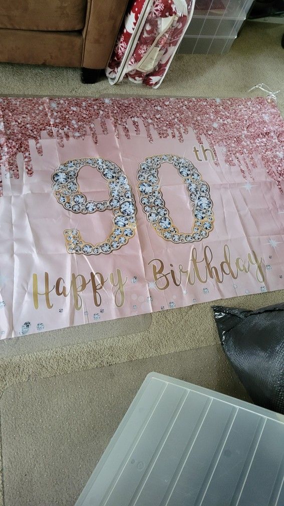90th Birthday Banner