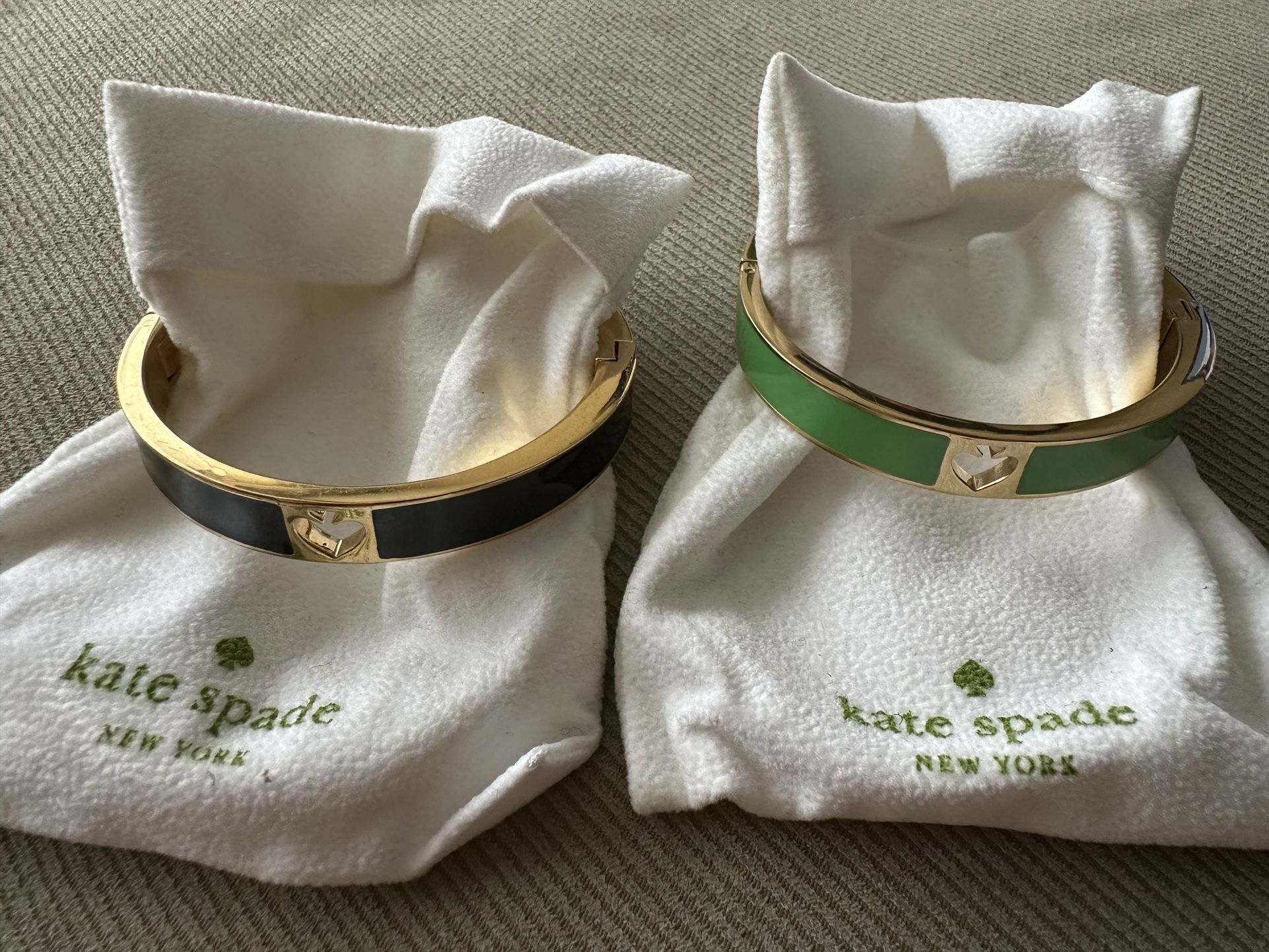 Kate Spade New York Bangle Bracelet Set of 2 - Black & Green