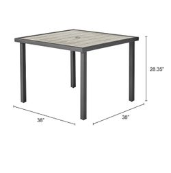 Square Outdoor Patio Dining Table