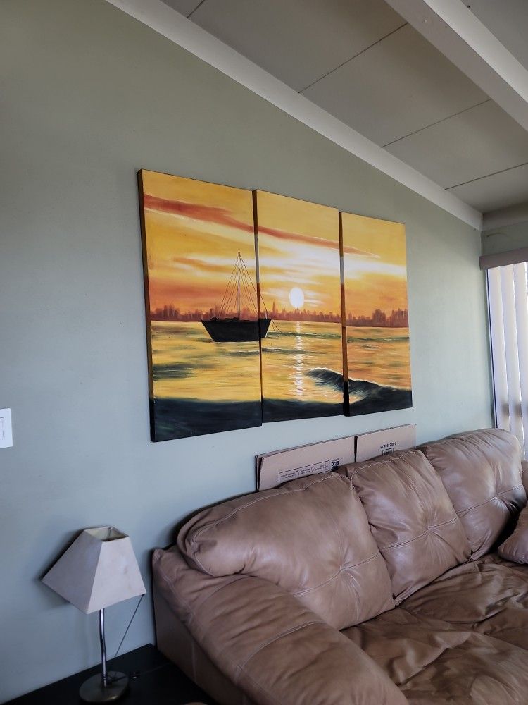 decorative painting for the living room 3 Pices