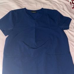 navy blue scrubs top size small 